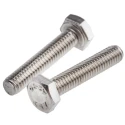 RS PRO Stainless Steel Hex Bolt M4 x 20 mm, Grade 8.8, Plain Finish 520-037