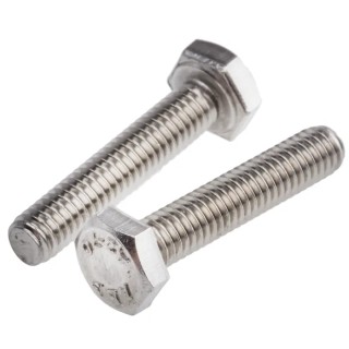 RS PRO Stainless Steel Hex Bolt M4 x 20 mm, Grade 8.8, Plain Finish 520-037