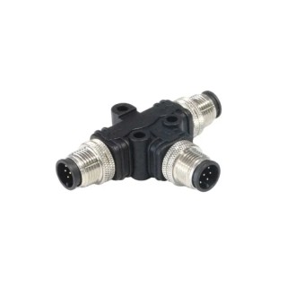 Bulgin M8 Circular Connector Adapter T Orientation, 3A Current, IP67 Rated PXPPVC08TSFF03AFBBFB
