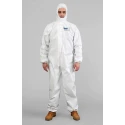 BioBlocked White Disposable Coverall, Hooded, Unisex, Chest Size 50 in, Size M PS5657-1