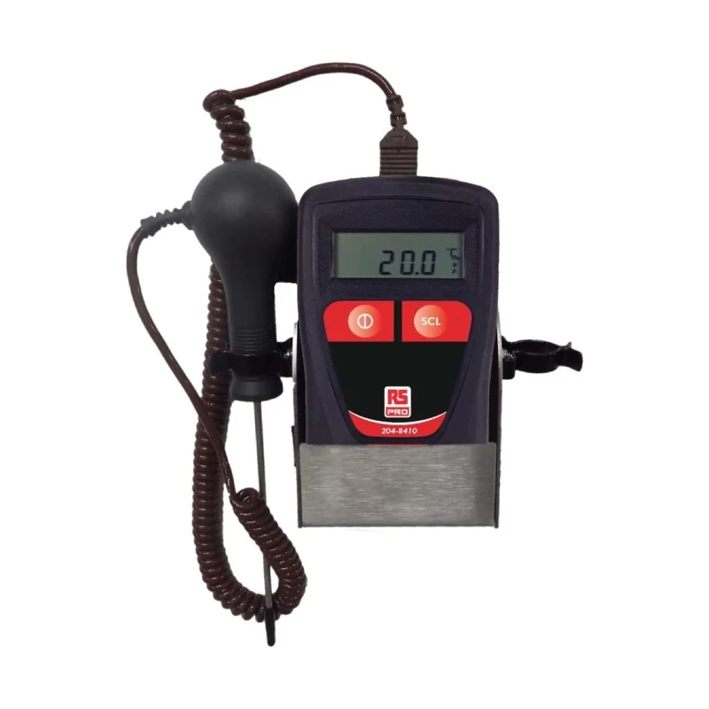 RS PRO K, Type N, Type E, Type J, Type R, Type T, Type S Probe Handheld Thermometer & Needle Probe Kit 1 Input 9V 204-8407