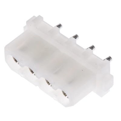 TE Connectivity Commercial MATE-N-LOK Series Straight Through Hole PCB Socket 4-Contact 1 Row 5.08 mm Pitch Solder 770997-1