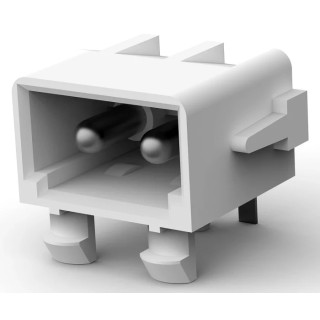 TE Connectivity Commercial MATE-N-LOK Series Right Angle Through Hole PCB Header, 2 Contacts, 5.08 mm Pitch, 1 Row 794120-1