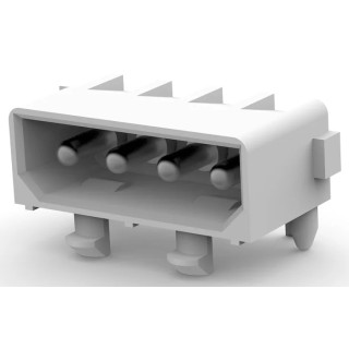 TE Connectivity Commercial MATE-N-LOK Series Right Angle Through Hole PCB Header 4 Contact 5.08 mm Pitch 1 Row 641737-1