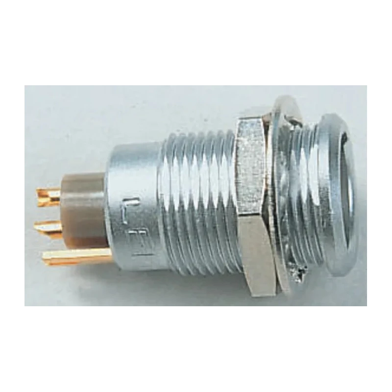 LEMO Circular Connector, Panel Mount Socket, 7 Contacts, 14 mm, Female, IP50, Brass Housing, Gold Plated ENG.1B.307.CLL