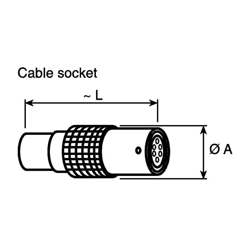 LEMO Circular Connector 2 Contacts Cable Socket Female IP50 Brass Housing 00 B Series PHG.00.302.CLLD35
