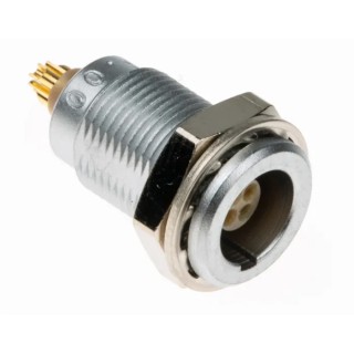 LEMO Circular Connector 4 Contacts Panel Mount 8 mm Socket Female IP50 00 B Series EGG.00.304.CLL