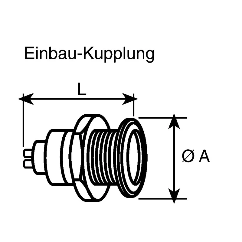 LEMO Circular Connector 4 Contacts Panel Mount 8 mm Socket Female IP50 00 B Series EGG.00.304.CLL