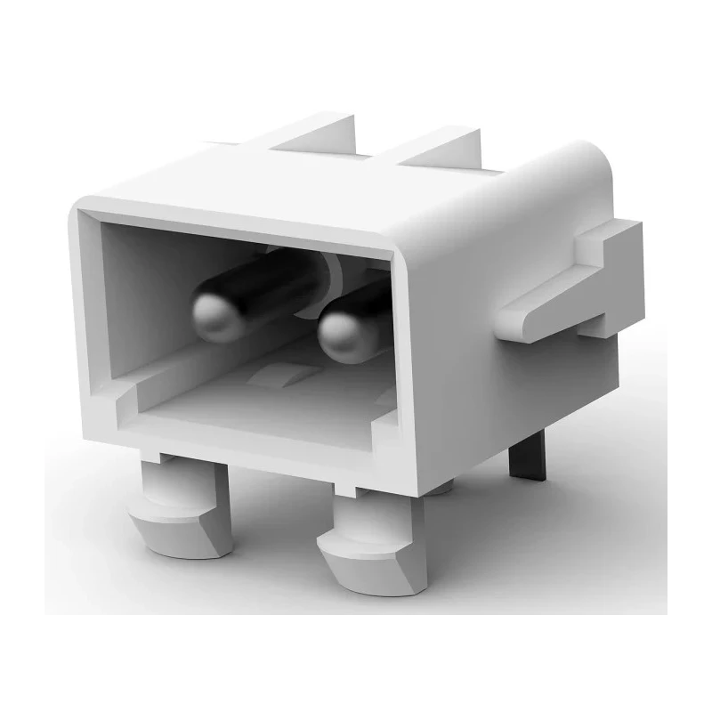 TE Connectivity Commercial MATE-N-LOK Series Right Angle Through Hole PCB Header, 2 Contacts, 5.08 mm Pitch, 1 Row 794120-1