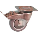 Guitel Hervieu Braked Swivel Castor with 100 mm Thermoplastic Rubber Wheel, Stainless Steel Frame, 90 kg Load Capacity 368753