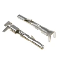 TE Connectivity Commercial MATE-N-LOK Series Male Crimp Terminal, 3A Current, 17 AWG Min, 13 AWG Max, Brass with 163307-2