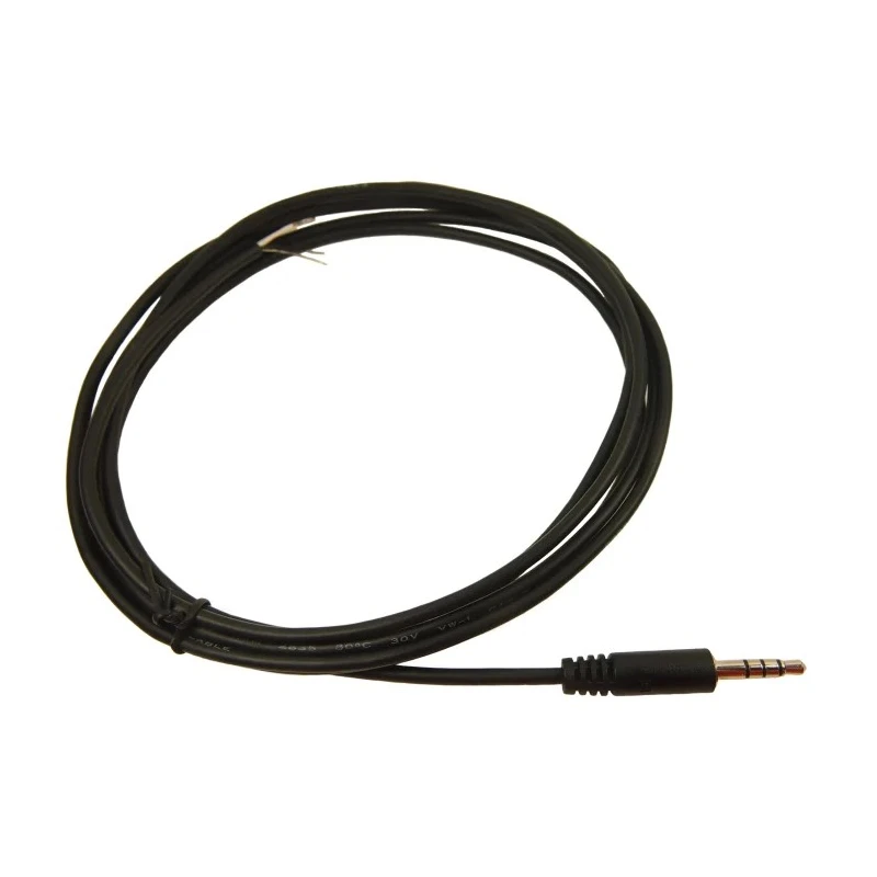 RS PRO Male 3.5 mm Stereo Jack to Unterminated Auxiliary Cable, Black, 2 m 205-0429
