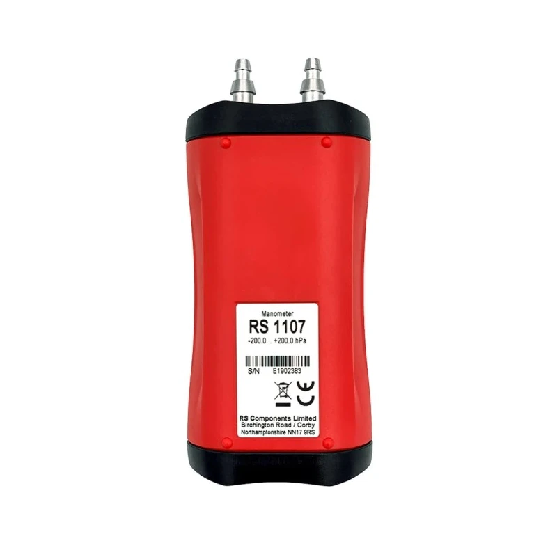 RS PRO Differential Manometer with 2 Pressure Ports, Max Pressure Measurement 200 mbar, LCD Backlight Display RS 1107