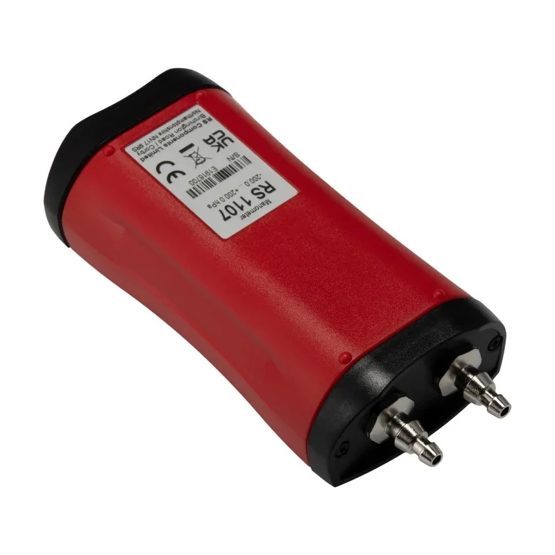 RS PRO Differential Manometer with 2 Pressure Ports, Max Pressure Measurement 200 mbar, LCD Backlight Display RS 1107
