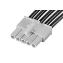 Molex Wire to Board Cable 5 Way Male Mini-Fit Jr Connector, Black Nylon Jacket, 300 mm Length 215323-1052