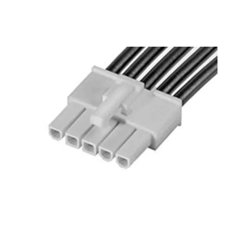 Molex Wire to Board Cable 5 Way Male Mini-Fit Jr Connector, Black Nylon Jacket, 300 mm Length 215323-1052