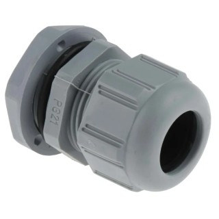 RS PRO Grey Polyamide Cable Gland with PG21 Thread, 12 mm to 18 mm Cable Diameter, IP68 Rated 0 980 25
