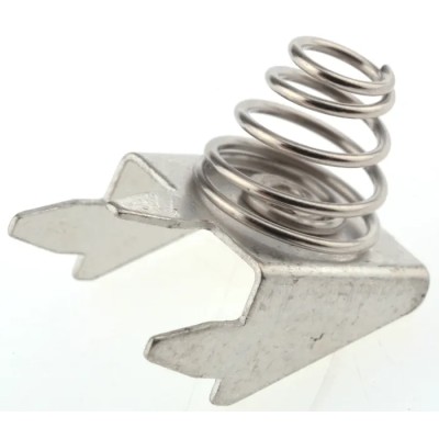 Keystone Coil Spring Battery Contact, Surface Mount, Spring Steel, Single Cell 629