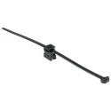 HellermannTyton Black Edge Clip Cable Tie Mount 1.2 mm x 4.6 mm x 200 mm 150-76079 T50ROSEC4B-PA66HS/PA66HIRHS-BK