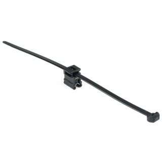 HellermannTyton Black Edge Clip Cable Tie Mount 1.2 mm x 4.6 mm x 200 mm 150-76079 T50ROSEC4B-PA66HS/PA66HIRHS-BK