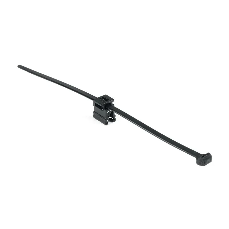 HellermannTyton Black Edge Clip Cable Tie Mount 1.2 mm x 4.6 mm x 200 mm 150-76079 T50ROSEC4B-PA66HS/PA66HIRHS-BK