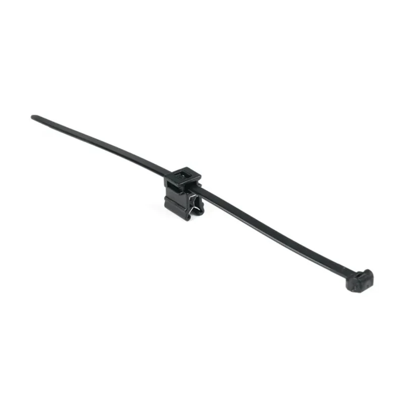 HellermannTyton Black Edge Clip Cable Tie Mount 1.2 mm x 4.6 mm x 200 mm 150-76079 T50ROSEC4B-PA66HS/PA66HIRHS-BK