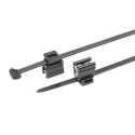HellermannTyton Black Edge Clip Cable Tie Mount 1.2 mm x 4.6 mm x 200 mm 150-76079 T50ROSEC4B-PA66HS/PA66HIRHS-BK