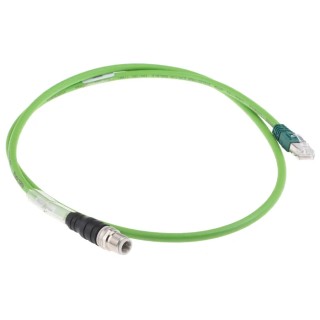 Schneider Electric ConneXium Ethernet Cable Male M12 to Male RJ45, 1 m Length PVC Jacket  RJ45