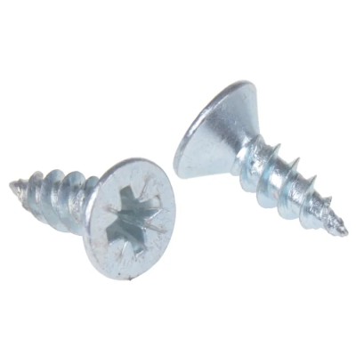 RS PRO Pozidriv Raised Countersunk Steel Wood Screw Bright Zinc 8 Thread 0.5in 521-169