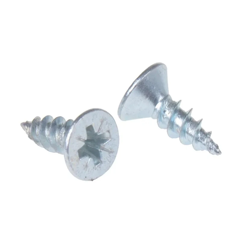 RS PRO Pozidriv Raised Countersunk Steel Wood Screw Bright Zinc 8 Thread 0.5in 521-169
