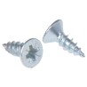 RS PRO Pozidriv Raised Countersunk Steel Wood Screw Bright Zinc 8 Thread 0.5in 521-169