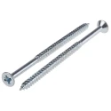 RS PRO Pozidriv Countersunk Steel Wood Screw Bright Zinc 12 Thread 4in Length 521-282