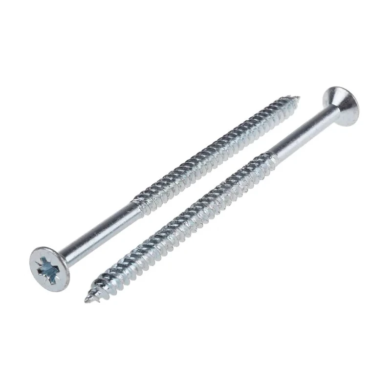 RS PRO Pozidriv Countersunk Steel Wood Screw Bright Zinc 12 Thread 4in Length 521-282