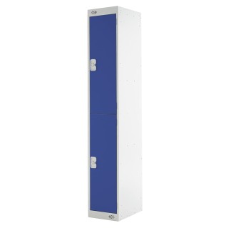 RS PRO 2 Door Steel Blue Industrial Locker 1800mm Height x 300mm Width x 450mm Depth 521-364