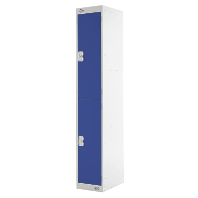 RS PRO 2 Door Steel Blue Industrial Locker 1800mm Height x 300mm Width x 450mm Depth 521-364