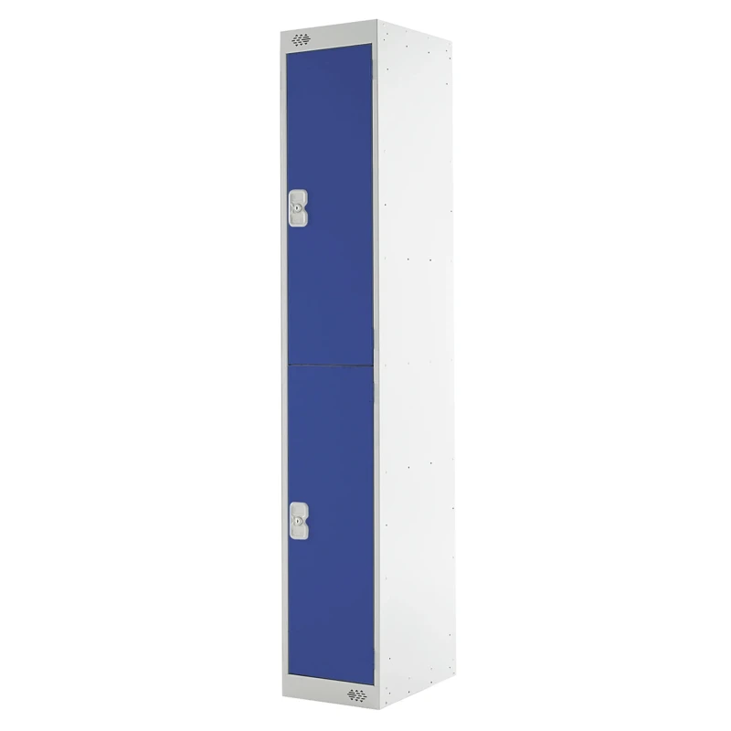 RS PRO 2 Door Steel Blue Industrial Locker 1800mm Height x 300mm Width x 450mm Depth 521-364