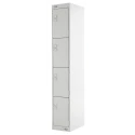 RS PRO 4 Door Steel Grey Industrial Locker 1800 mm x 300 mm x 450 mm 521-368