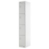 RS PRO 4 Door Steel Grey Industrial Locker 1800 mm x 300 mm x 450 mm 521-368