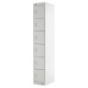RS PRO 6 Door Steel Grey Industrial Locker 1800 mm x 300 mm x 450 mm 521-370