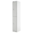 RS PRO 2 Door Steel Grey Industrial Locker 1800 mm Height x 300 mm Width x 450 mm Depth 521-481