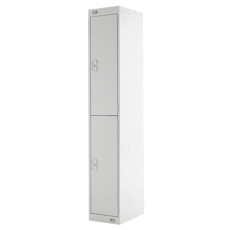 RS PRO 2 Door Steel Grey Industrial Locker 1800 mm Height x 300 mm Width x 450 mm Depth 521-481