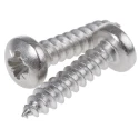 RS PRO Plain Stainless Steel Pan Head Self-Tapping Screw Length 13 mm Thread Size 4 A2 Grade 521-557