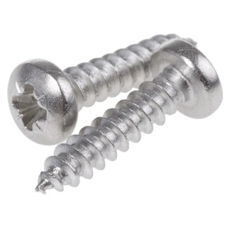 RS PRO Plain Stainless Steel Pan Head Self-Tapping Screw Length 13 mm Thread Size 4 A2 Grade 521-557