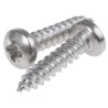 RS PRO Plain Stainless Steel Pan Head Self-Tapping Screw Length 13 mm Thread Size 4 A2 Grade 521-557