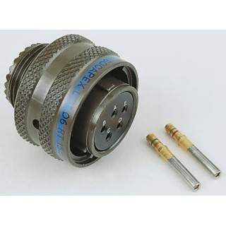 Amphenol Socapex MIL Spec Circular Connector 10-way Female Contacts Male Cable Mount 850V dc Olive Drab LJT06RT1398S014
