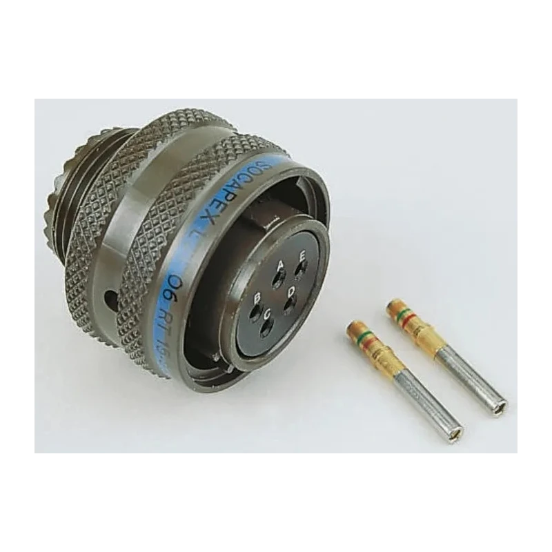 Amphenol Socapex MIL Spec Circular Connector 10-way Female Contacts Male Cable Mount 850V dc Olive Drab LJT06RT1398S014