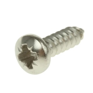 RS PRO Plain Stainless Steel Pan Head Self-Tapping Screw 13 mm Thread Size 6 A2 Grade 521-585