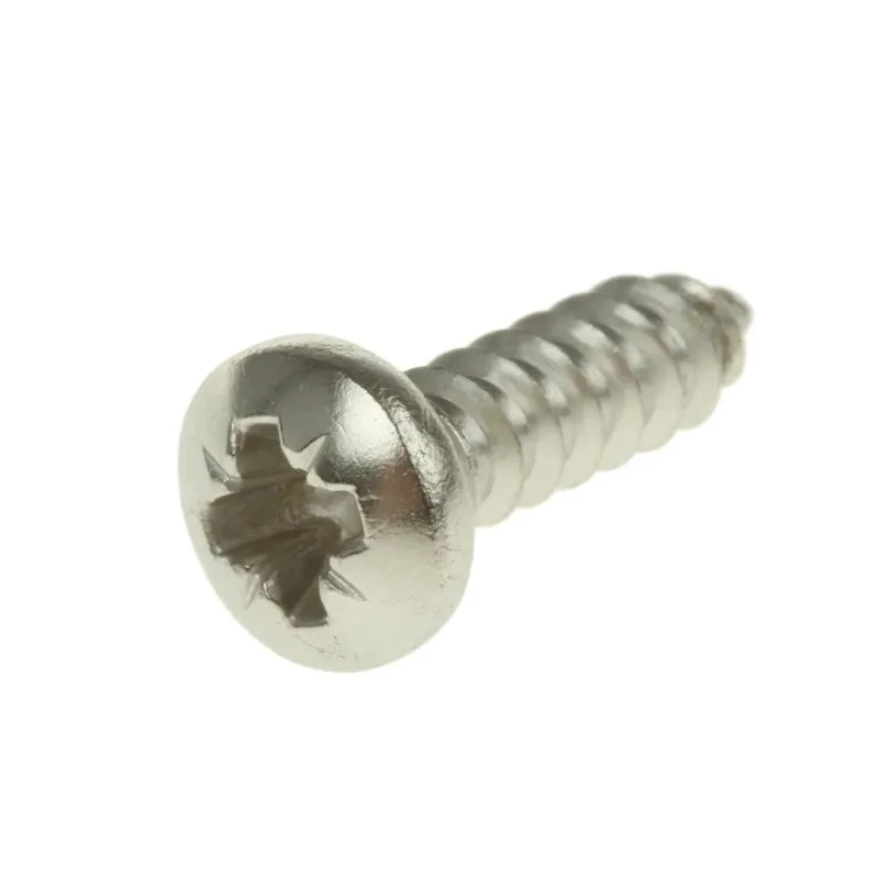 RS PRO Plain Stainless Steel Pan Head Self-Tapping Screw 13 mm Thread Size 6 A2 Grade 521-585
