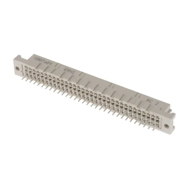ERNI DIN 41612 64 Way 2.54 mm Pitch Type Through Hole Connector Type C/2 Solder Class C2 2 Row Female 223839 / 223839-E