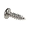 RS PRO Plain Stainless Steel Pan Head Self-Tapping Screw Thread Size 8 Length 13mm A2 Grade 521-614